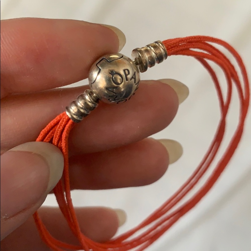 Pandora Fabric String Bracelet Multistring Orange - image 2